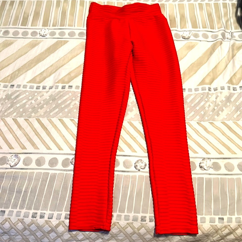 Medium Size red booty leggings